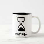 Camisetas del reloj de arena del ordenador el Fart Taza