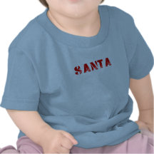 Camisetas del rojo de SANTA