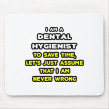 Camisetas divertidas del higienista dental tapete de ratones