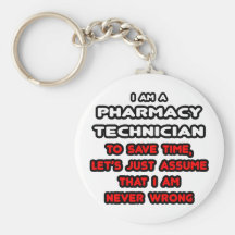Camisetas divertidas del técnico de la farmacia llavero
