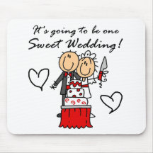 Camisetas dulces y regalos de un boda tapete de ratones