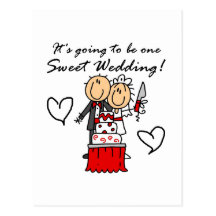 Camisetas dulces y regalos de un boda tarjeta postal
