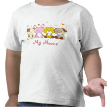 Camisetas felices adaptables del niño de los amigo