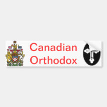 Camisetas ortodoxas canadienses y más… pegatina de parachoque