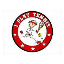 Camisetas para hombre y regalos del tenis del jueg tarjetas postales
