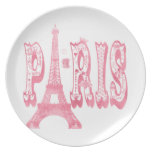 Camisetas rosadas de París de la antigüedad del vi Plato