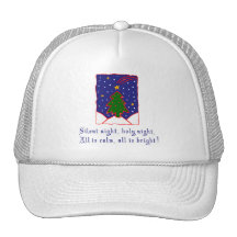 Camisetas silenciosas del villancico del navidad d gorro de camionero