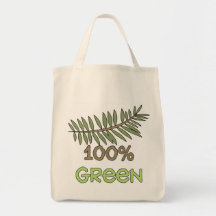 Camisetas verdes y regalos del 100 por ciento bolsas de mano