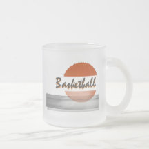 Camisetas y regalos anaranjados del baloncesto tazas de café
