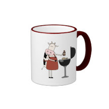 Camisetas y regalos de la barbacoa de la vaca taza de café
