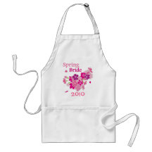 Camisetas y regalos de la novia de la primavera delantal