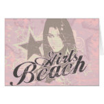 Camisetas y regalos de la playa de los chicas tarjeta