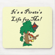 Camisetas y regalos de la vida del pirata tapetes de ratones