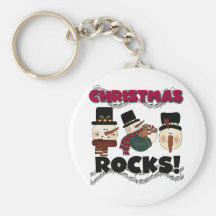 Camisetas y regalos de las rocas del navidad llavero