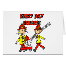 Camisetas y regalos de los héroes del bombero tarjeta