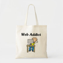 Camisetas y regalos del adicto al Web Bolsas De Mano