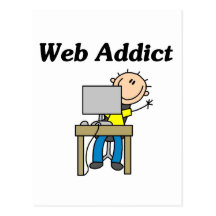 Camisetas y regalos del adicto al Web Tarjetas Postales