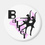 Camisetas y regalos del ballet de la silueta imán de nevera