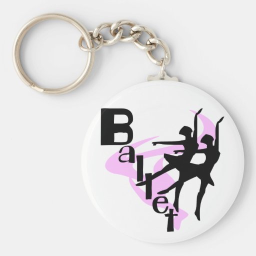 Camisetas y regalos del ballet de la silueta llavero