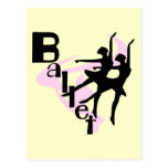 Camisetas y regalos del ballet de la silueta postal