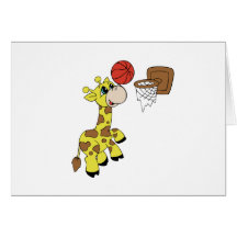 Camisetas y regalos del baloncesto de la jirafa felicitación