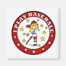 Camisetas y regalos del béisbol del juego del chic imán para frigorífico