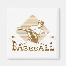 Camisetas y regalos del béisbol del viejo estilo iman de nevera