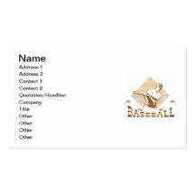 Camisetas y regalos del béisbol del viejo estilo tarjeta de visita