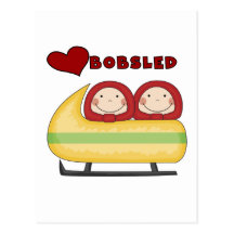 Camisetas y regalos del Bobsled del amor Tarjetas Postales