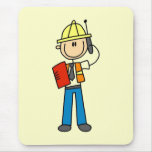 Camisetas y regalos del capataz de la construcción alfombrilla de raton
