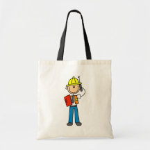 Camisetas y regalos del capataz de la construcción bolsa