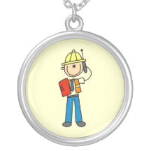 Camisetas y regalos del capataz de la construcción pendientes personalizados
