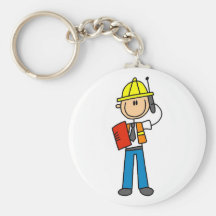 Camisetas y regalos del capataz de la construcción llaveros personalizados