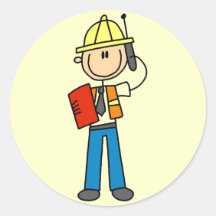 Camisetas y regalos del capataz de la construcción pegatina