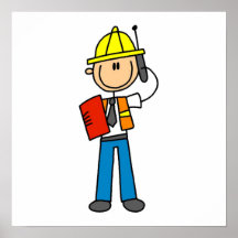 Camisetas y regalos del capataz de la construcción posters