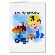 Camisetas y regalos del cumpleaños de la construcc tarjeton