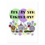 Camisetas y regalos del cumpleaños de los animales postales