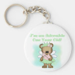 Camisetas y regalos del cumpleaños del oso del áng llavero personalizado