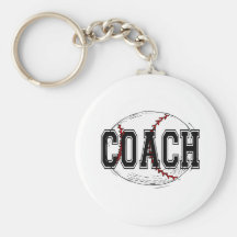 Camisetas y regalos del entrenador de béisbol llaveros personalizados