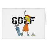 Camisetas y regalos del golfista del chica felicitación