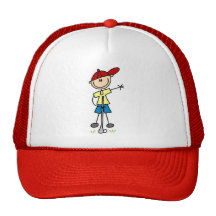 Camisetas y regalos del golfista del muchacho gorras de camionero