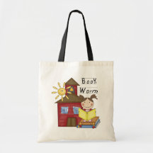 Camisetas y regalos del gusano de libro del chica bolsa
