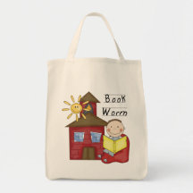Camisetas y regalos del gusano de libro del muchac bolsa de mano