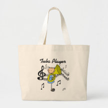 Camisetas y regalos del jugador de la tuba bolsa