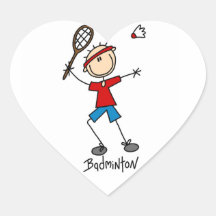 Camisetas y regalos del jugador del bádminton pegatina