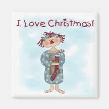 Camisetas y regalos del navidad del amor de Ragdol Imán De Frigorifico