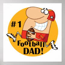 Camisetas y regalos del papá del fútbol del número impresiones