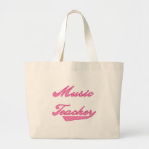 Camisetas y regalos del rosa del profesor de músic bolsa