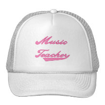Camisetas y regalos del rosa del profesor de músic gorros bordados