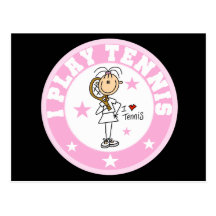 Camisetas y regalos del tenis del juego del chica  tarjetas postales